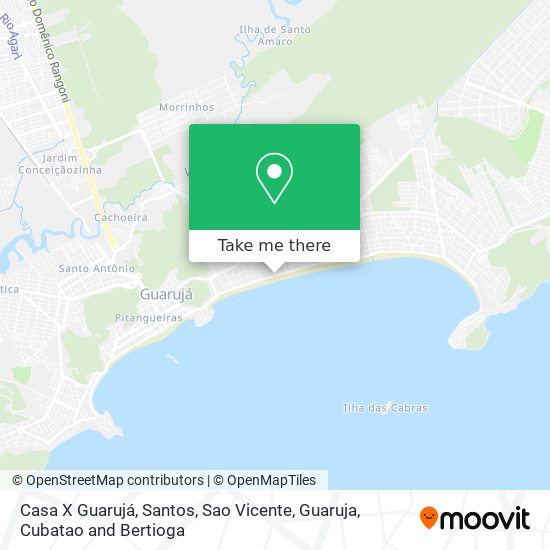 Casa X Guarujá map