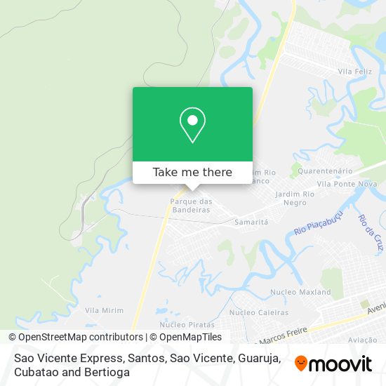 Sao Vicente Express map