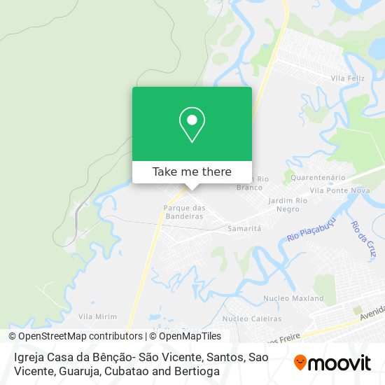 Mapa Igreja Casa da Bênção- São Vicente