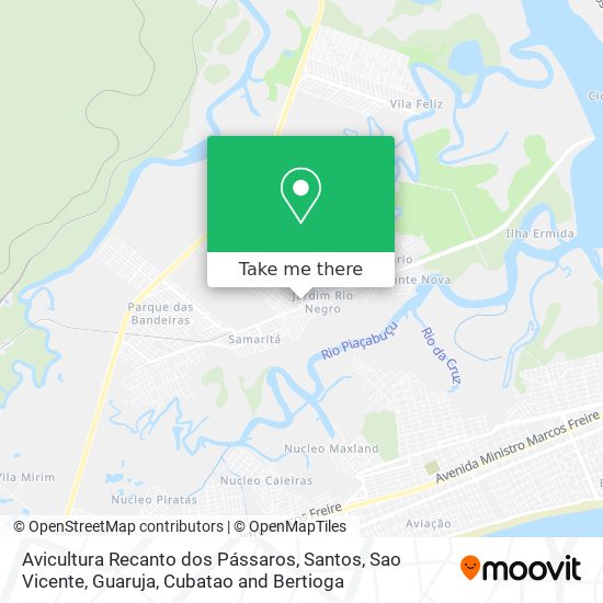 Avicultura Recanto dos Pássaros map