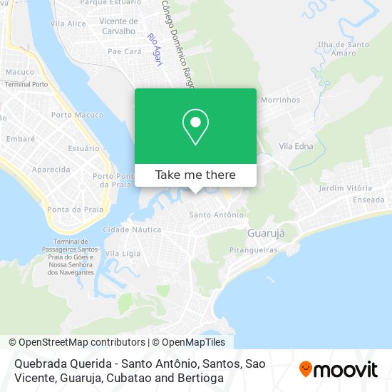 Quebrada Querida - Santo Antônio map
