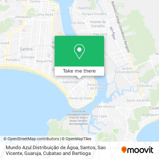 Mundo Azul Distribuição de Água map