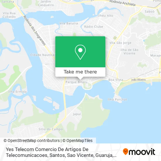 Yes Telecom Comercio De Artigos De Telecomunicacoes map