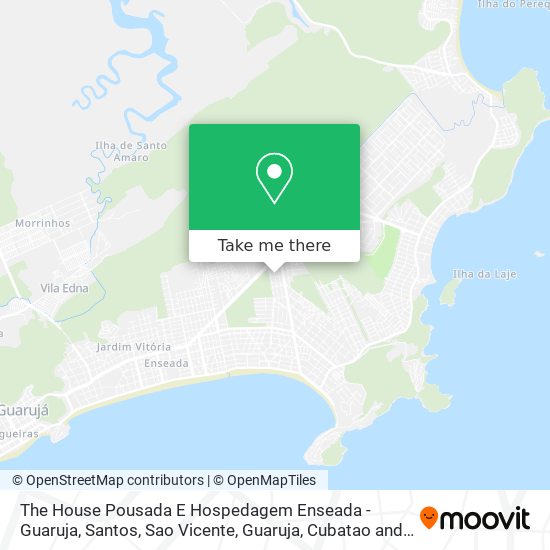 The House Pousada E Hospedagem Enseada - Guaruja map