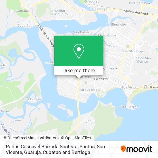 Patins Cascavel Baixada Santista map