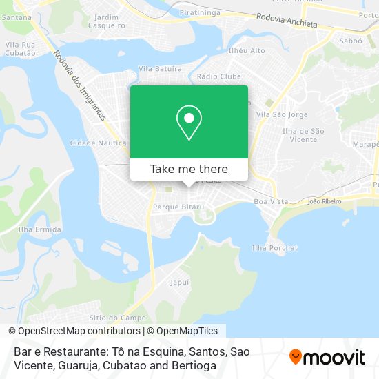 Bar e Restaurante: Tô na Esquina map