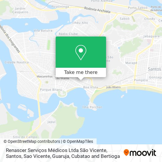 Renascer Serviços Médicos Ltda São Vicente map