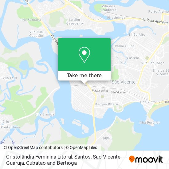 Cristolândia Feminina Litoral map