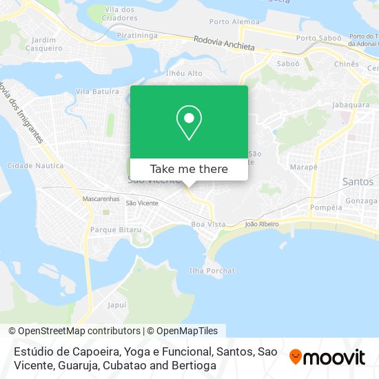 Mapa Estúdio de Capoeira, Yoga e Funcional