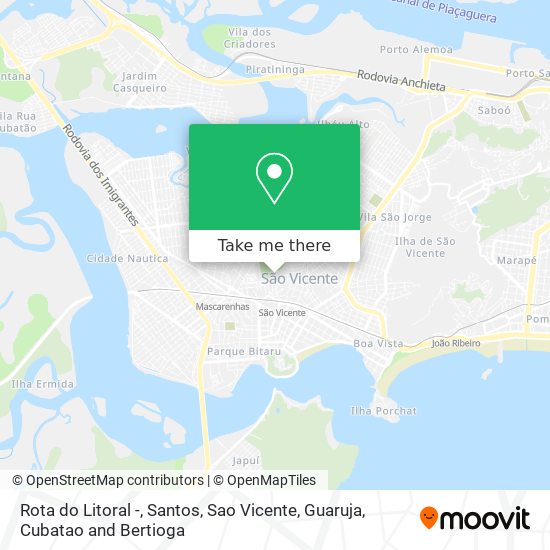 Rota do Litoral - map