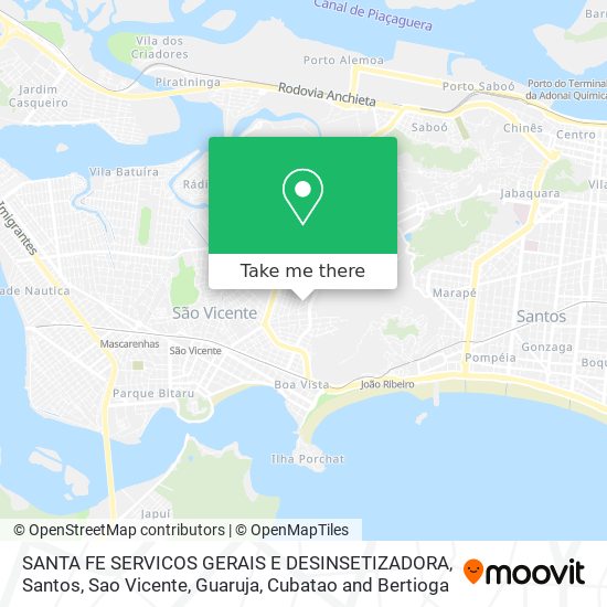 SANTA FE SERVICOS GERAIS E DESINSETIZADORA map