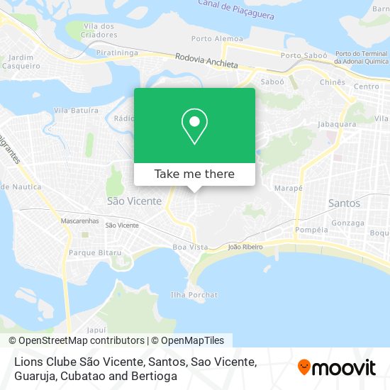 Lions Clube São Vicente map