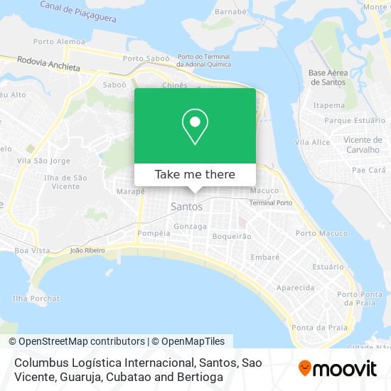 Columbus Logística Internacional map
