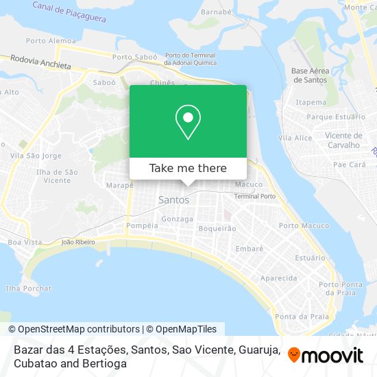 Bazar das 4 Estações map
