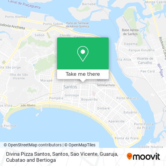 Divina Pizza Santos map