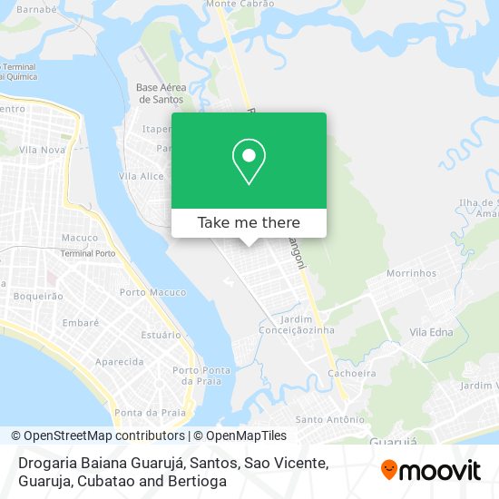 Drogaria Baiana Guarujá map