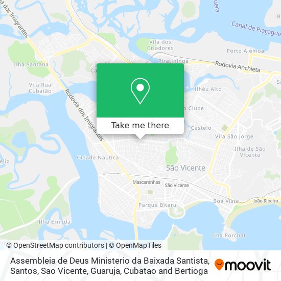 Assembleia de Deus Ministerio da Baixada Santista map