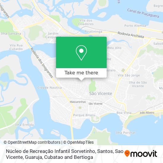 Núcleo de Recreação Infantil Sorvetinho map
