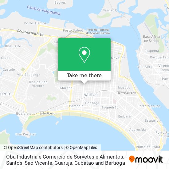 Oba Industria e Comercio de Sorvetes e Alimentos map