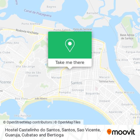 Hostel Castelinho do Santos map