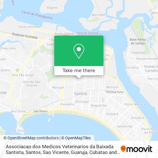 Associacao dos Medicos Veterinarios da Baixada Santista map