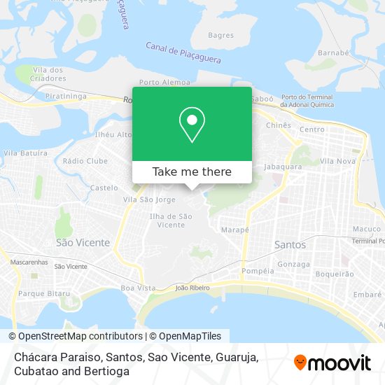 Chácara Paraiso map