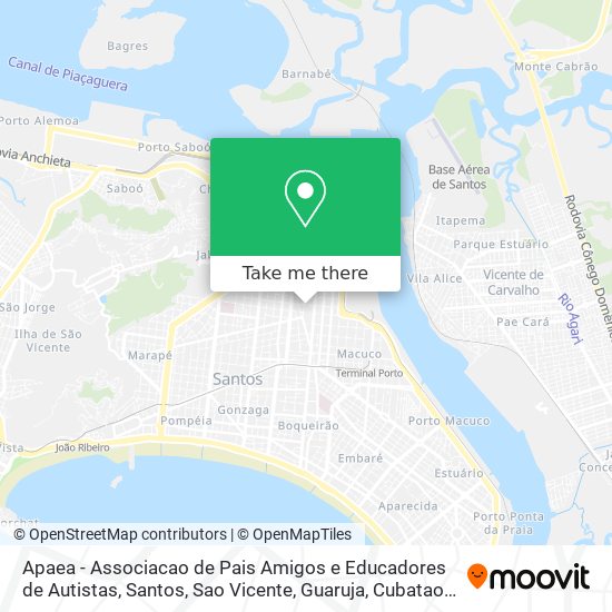 Mapa Apaea - Associacao de Pais Amigos e Educadores de Autistas