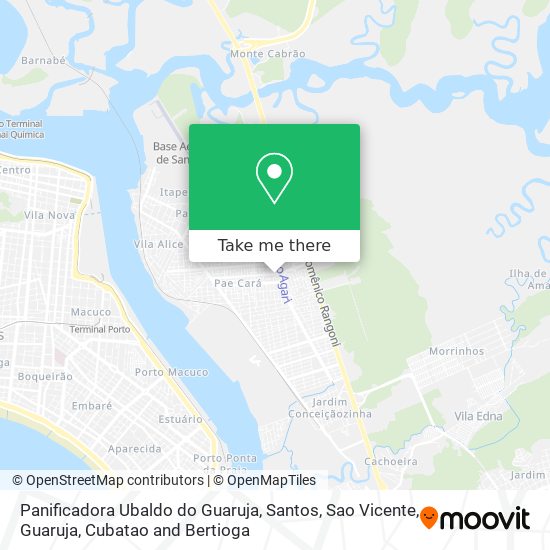 Panificadora Ubaldo do Guaruja map