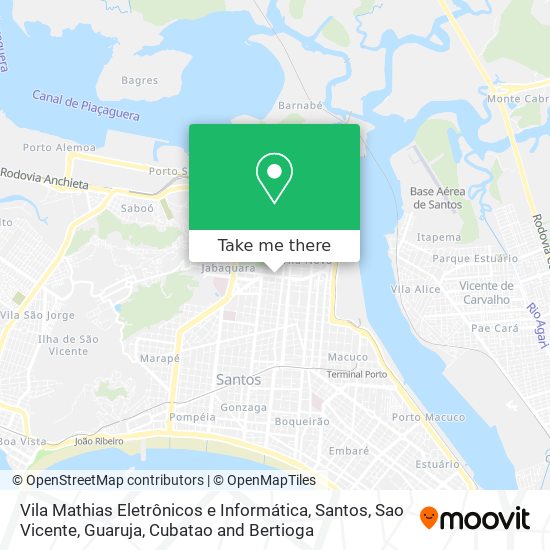 Mapa Vila Mathias Eletrônicos e Informática