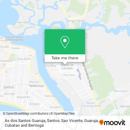 As dos Santos Guaruja map
