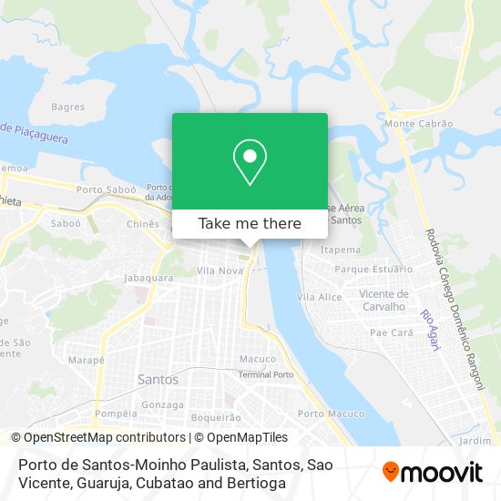 Porto de Santos-Moinho Paulista map