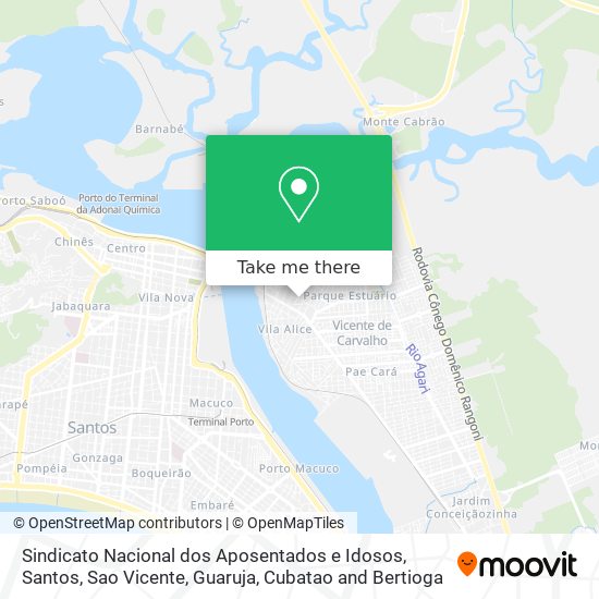 Sindicato Nacional dos Aposentados e Idosos map