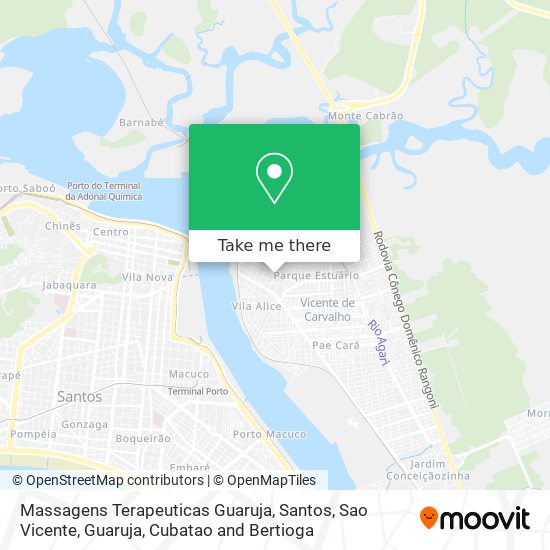 Massagens Terapeuticas Guaruja map