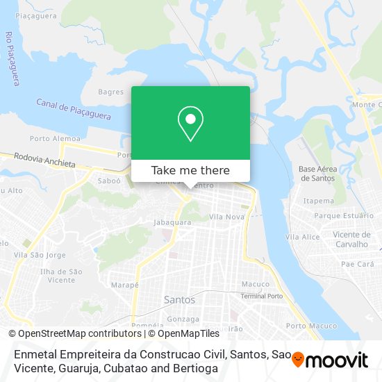 Mapa Enmetal Empreiteira da Construcao Civil