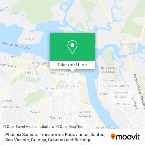 Phoenix Santista Transportes Rodoviarios map