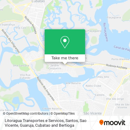 Litoragua Transportes e Servicos map