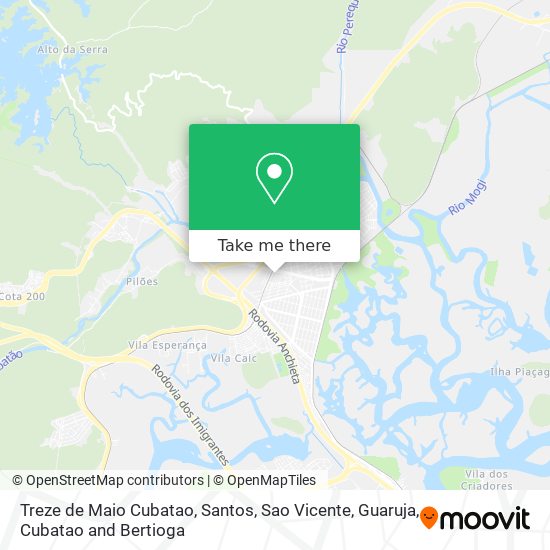 Treze de Maio Cubatao map