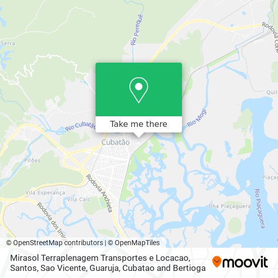 Mapa Mirasol Terraplenagem Transportes e Locacao