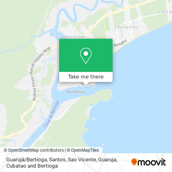 Guarujá/Bertioga map