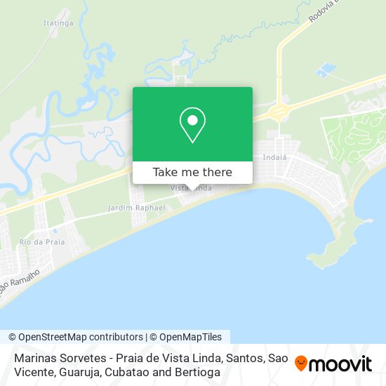 Marinas Sorvetes - Praia de Vista Linda map