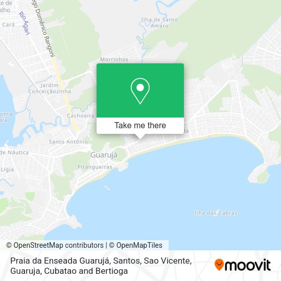 Praia da Enseada Guarujá map