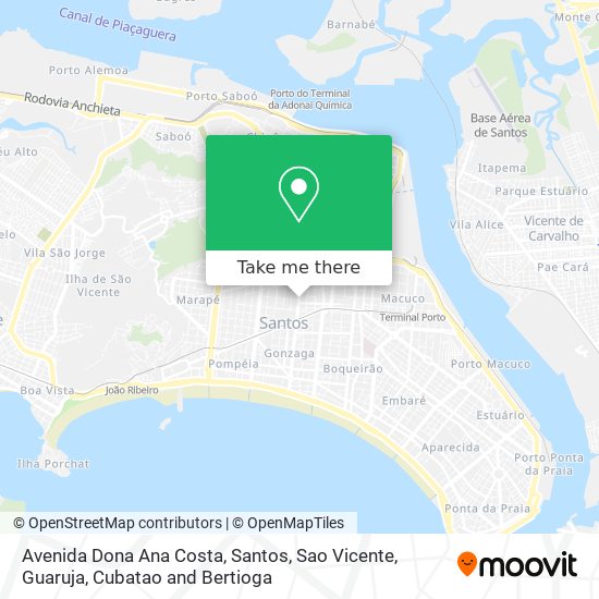 Mapa Avenida Dona Ana Costa