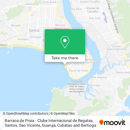 Barraca de Praia - Clube Internacional de Regatas map