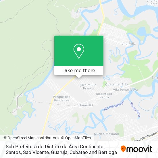 Sub Prefeitura do Distrito da Área Continental map