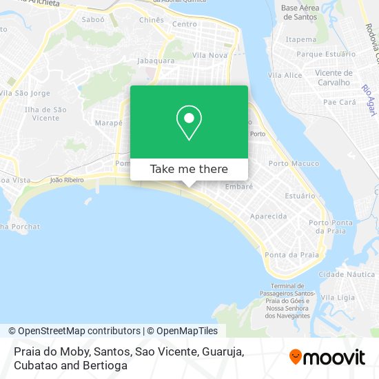 Praia do Moby map