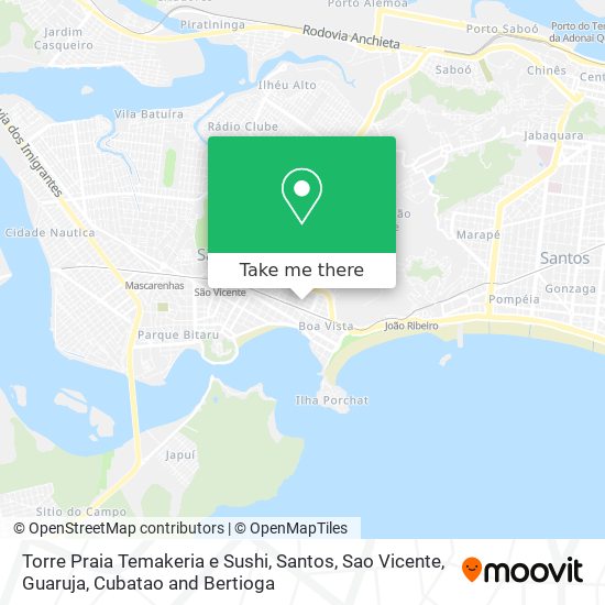 Mapa Torre Praia Temakeria e Sushi