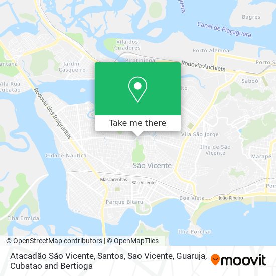 Atacadão São Vicente map