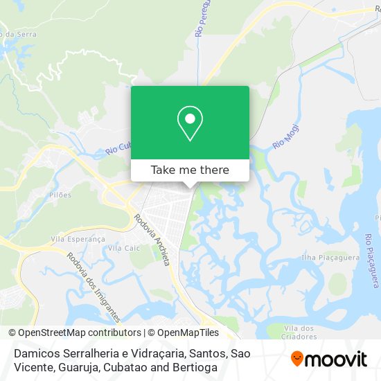 Damicos Serralheria e Vidraçaria map