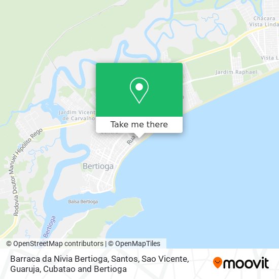 Barraca da Nivia Bertioga map
