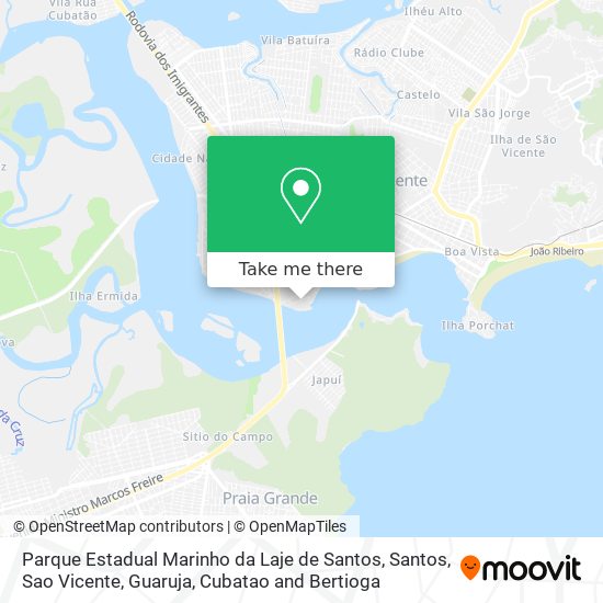 Parque Estadual Marinho da Laje de Santos map